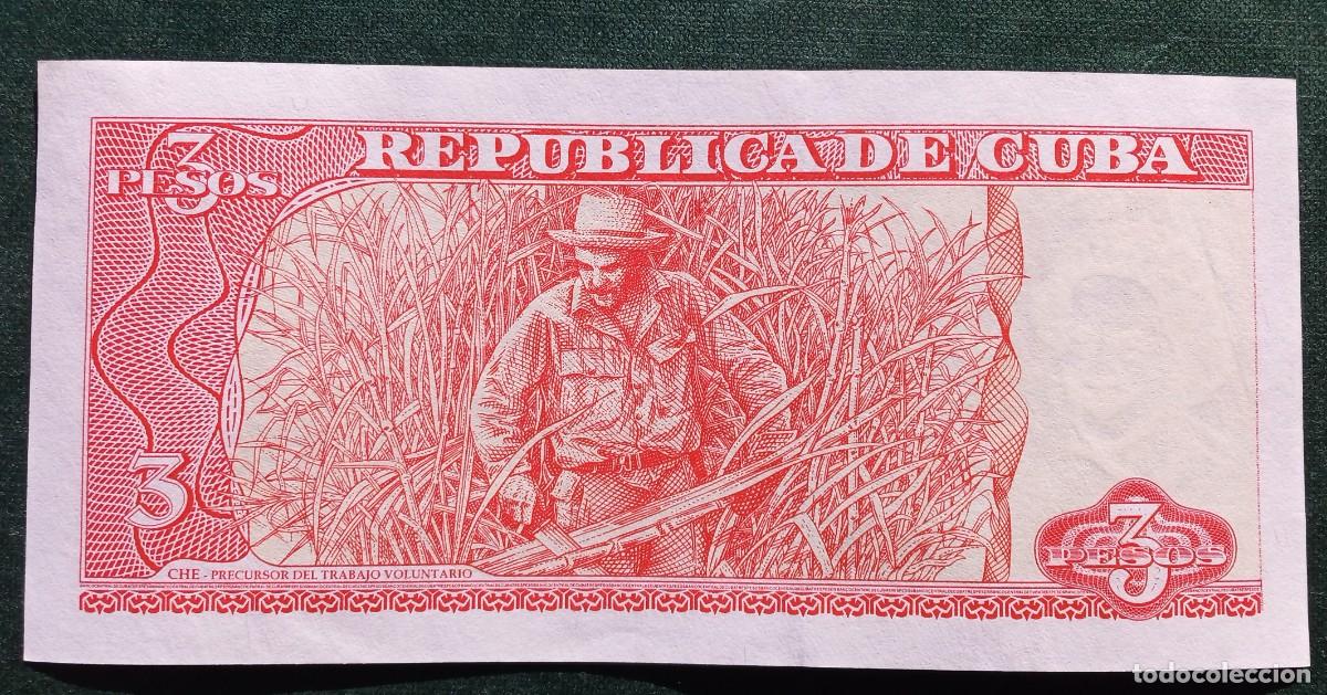 Billetes extranjeros: CUBA - 3 PESOS 2004 112822 SC- - Foto 2