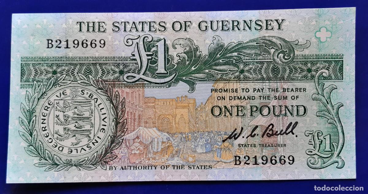 Billetes extranjeros: GUERNSEY 1 POUND DE 1980 P-48a S/C - Foto 1
