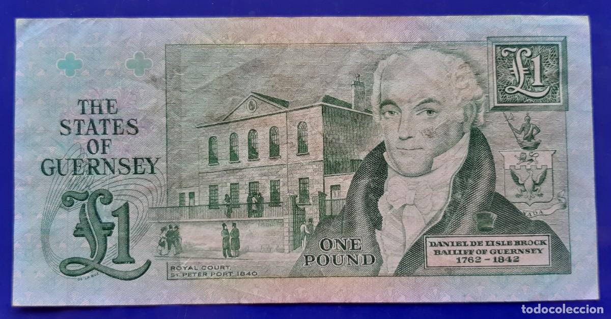 Billetes extranjeros: GUERNSEY 1 POUND DE 1980 P-48a - Foto 2