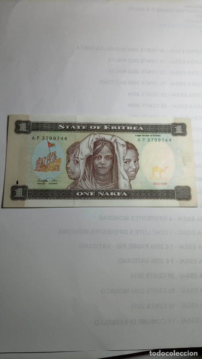 Billetes extranjeros: ERITREA - 1 NAFKA 1997 - P1 - Foto 1
