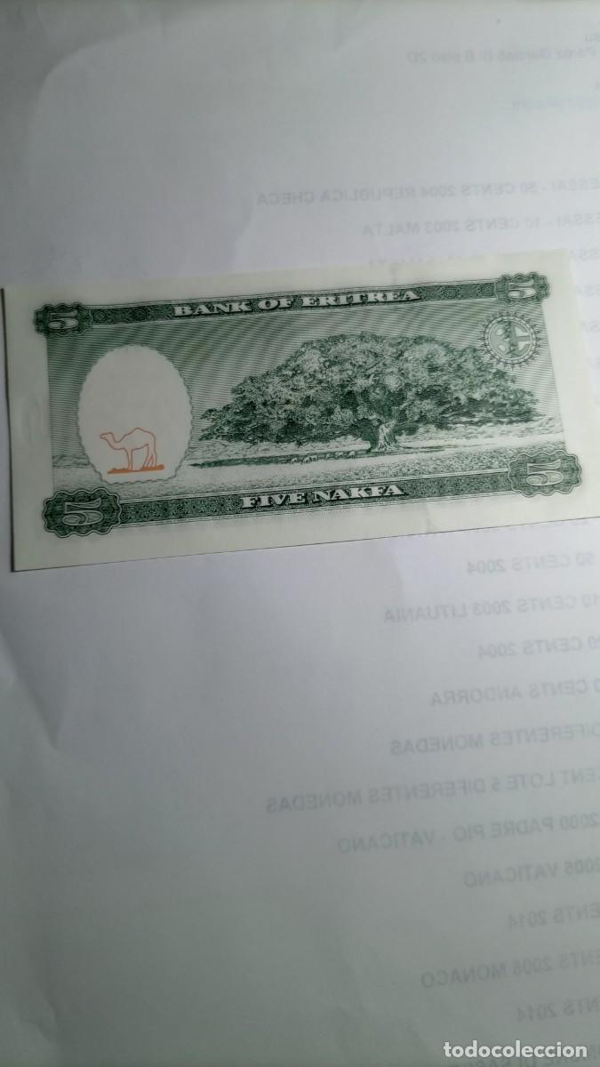 Billetes extranjeros: ERITREA - 5 NAFKA 1997 - P2 - Foto 2