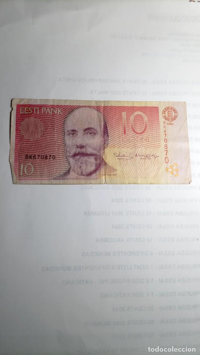 Billetes extranjeros: ESTONIA - 10 KROONI 1994 - P77 - Foto 1