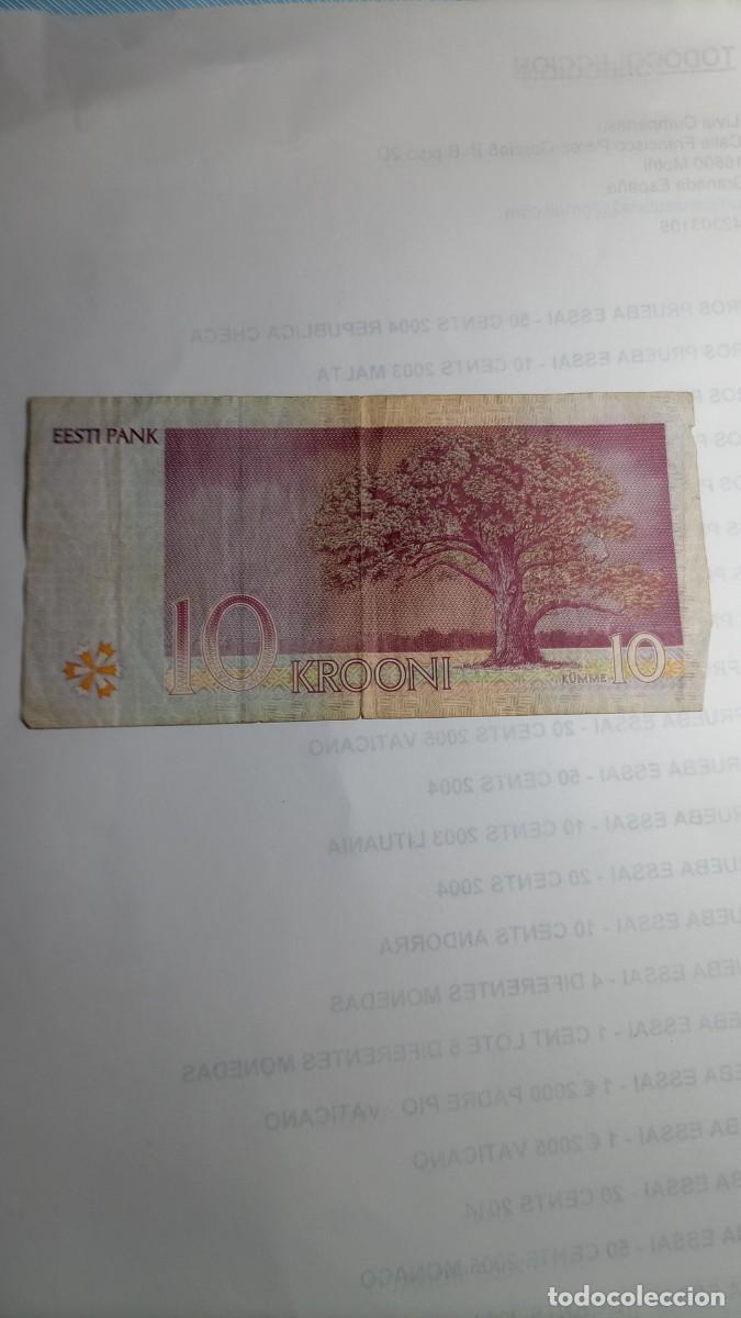 Billetes extranjeros: ESTONIA - 10 KROONI 1994 - P77 - Foto 2