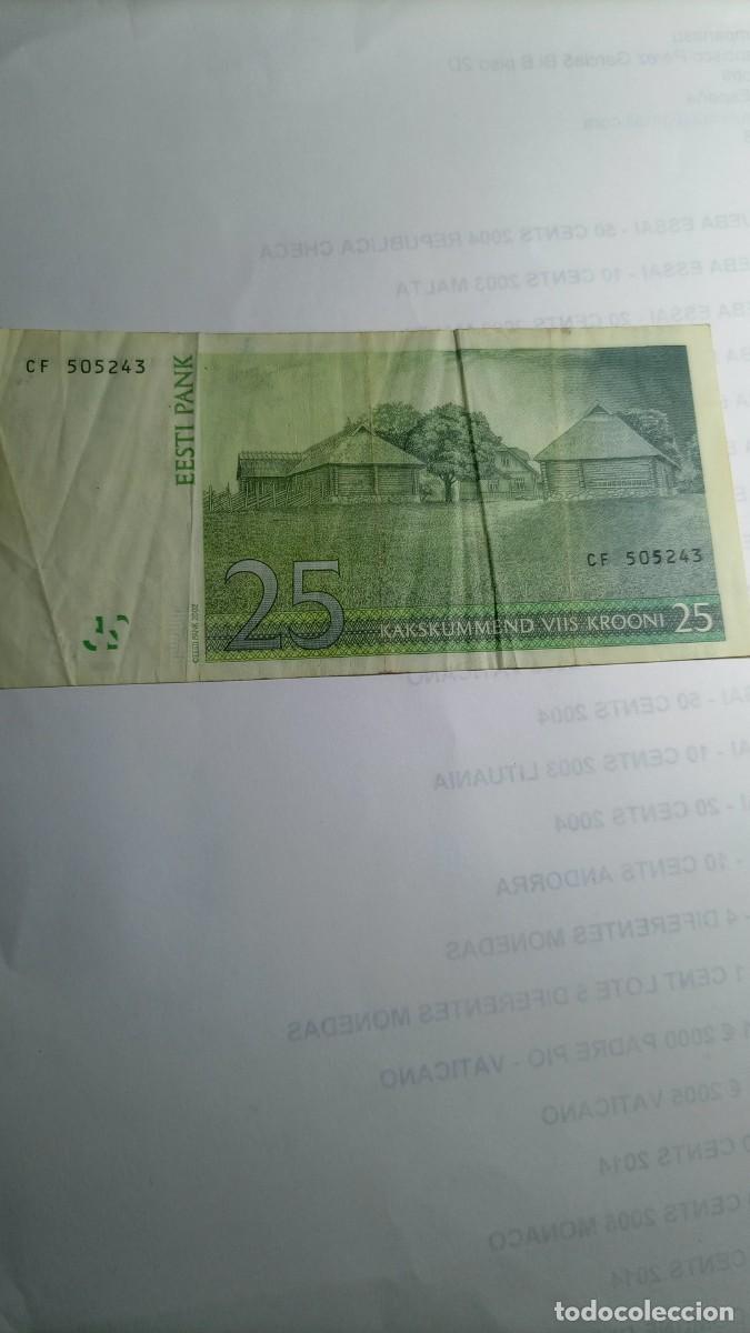 Billetes extranjeros: ESTONIA - 25 KROONI 2002 - P84 - Foto 2