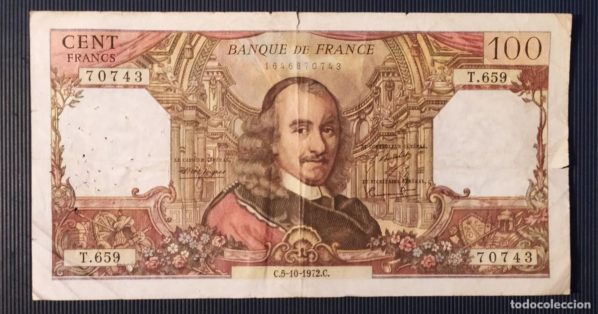 Billetes extranjeros: Francia 100 francos 1972 pick 149D BC+ - Foto 1