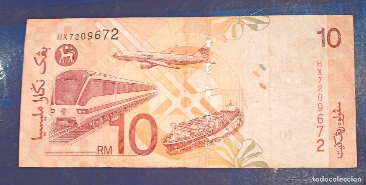 Billetes extranjeros: MALASIA MALASYA - 10 RINGGIT ( 2001 )HX7209672 MBC- - Foto 2