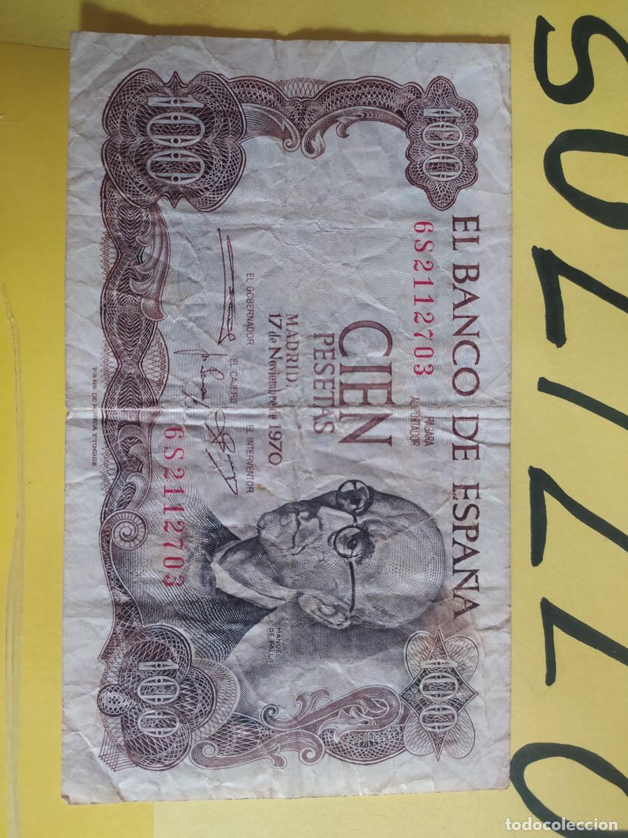 Billetes extranjeros: BILLETE ESPA&Ntilde;A CIEN PESETAS - Foto 2