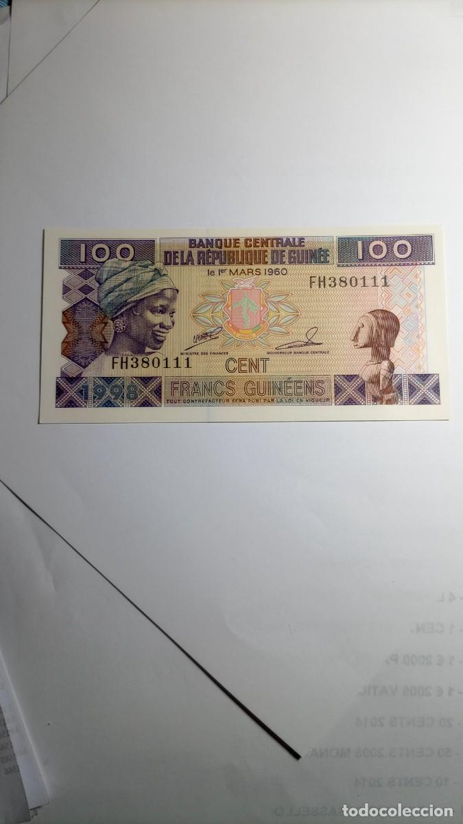 Billetes extranjeros: GUINEA - 100 FRANCS 1998 - P35 - Foto 1