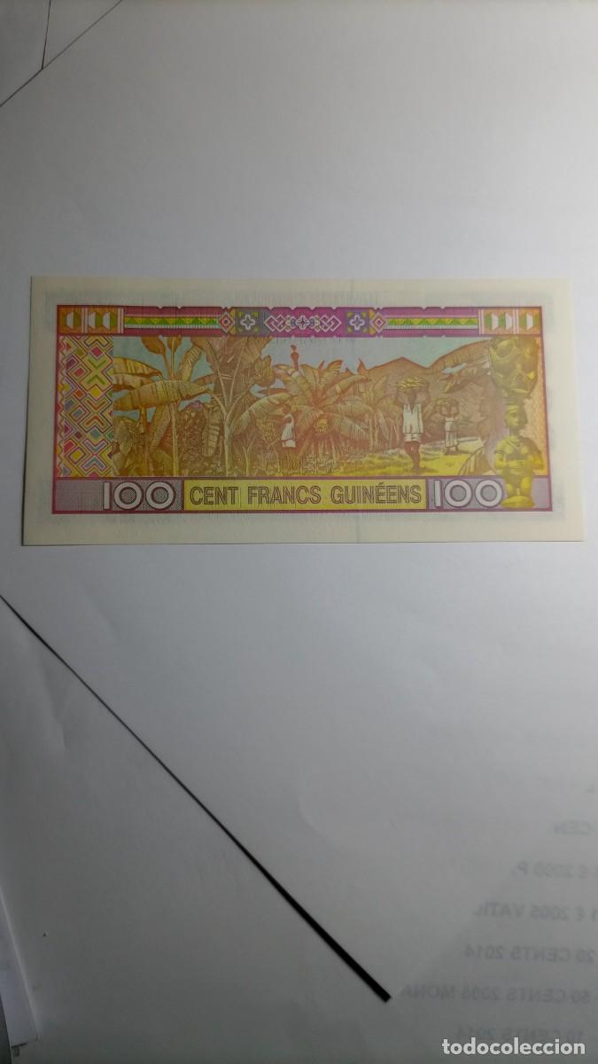 Billetes extranjeros: GUINEA - 100 FRANCS 1998 - P35 - Foto 2