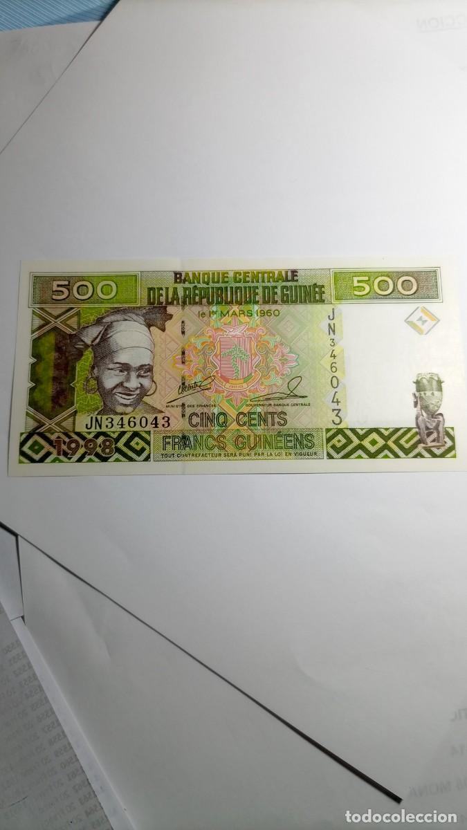 Billetes extranjeros: GUINEA - 500 FRANCS 1998 - P36 - Foto 1