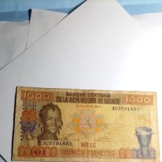 Billetes extranjeros: GUINEA - 1000 FRANCS 1985 - P32. Lote 393331134