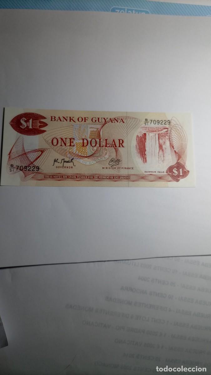 Billetes extranjeros: GUYANA - 1 DOLAR - P21 - Foto 1