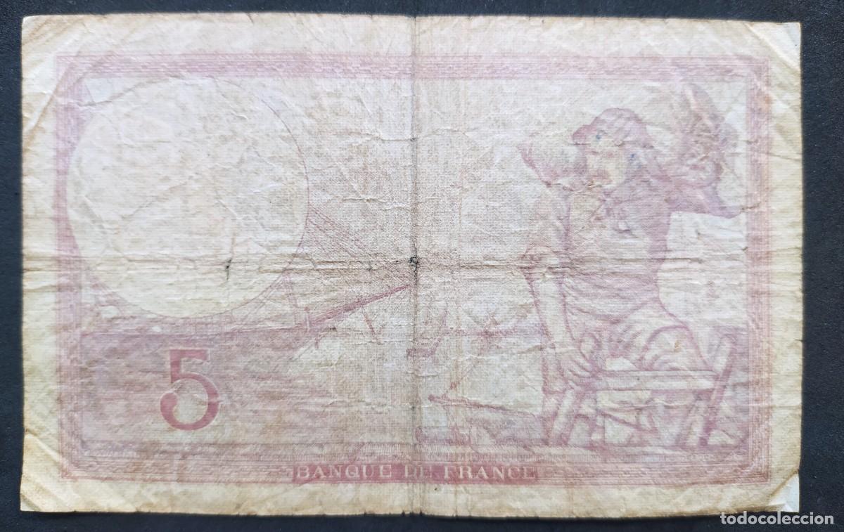Billetes extranjeros: Francia 5 francos 1939 pick 83 (BC) - Foto 2