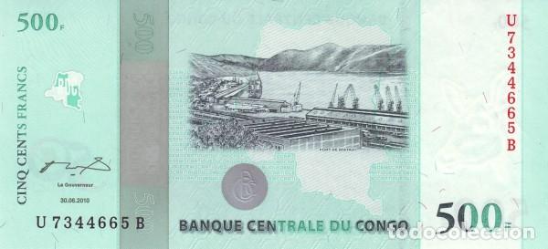 Billetes extranjeros: CONGO 500 FRANC 2010 P 100 UNC SC NUEVO - Foto 1