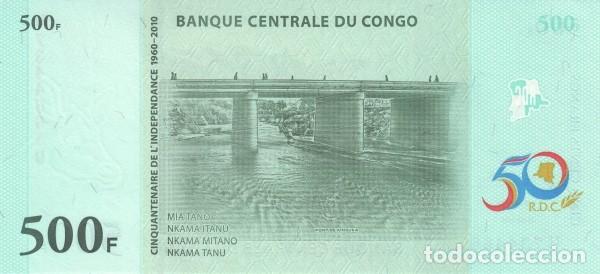 Billetes extranjeros: CONGO 500 FRANC 2010 P 100 UNC SC NUEVO - Foto 2