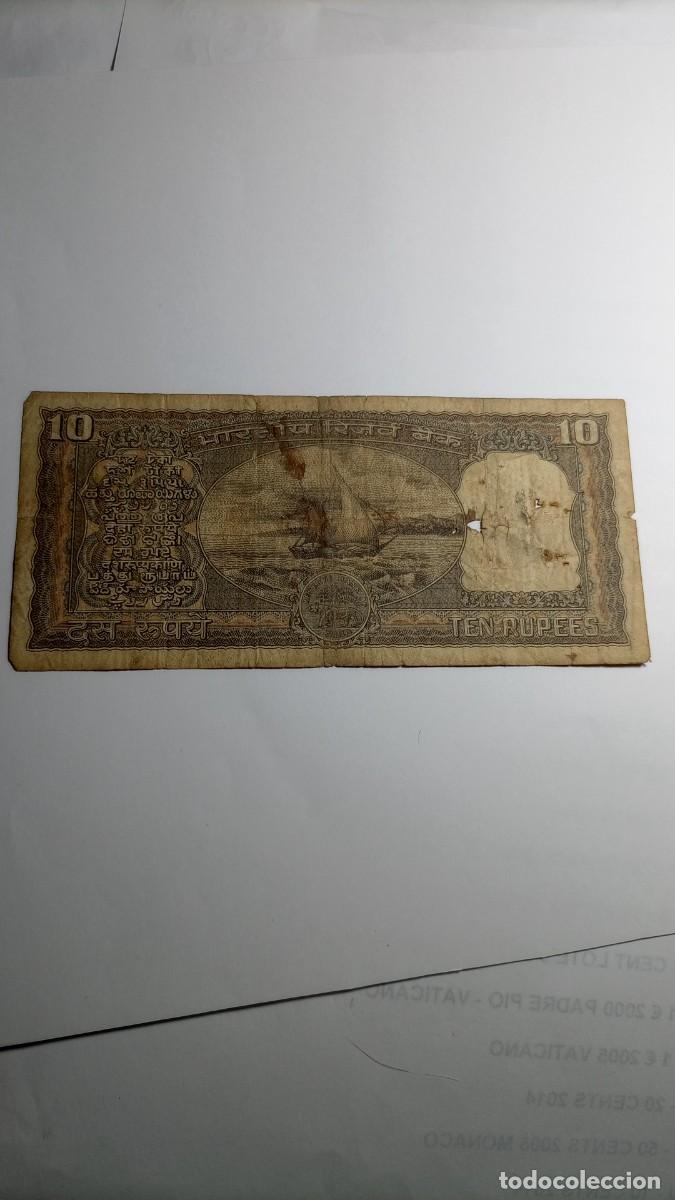 Billetes extranjeros: INDIA - 10 RUPIA - Foto 2