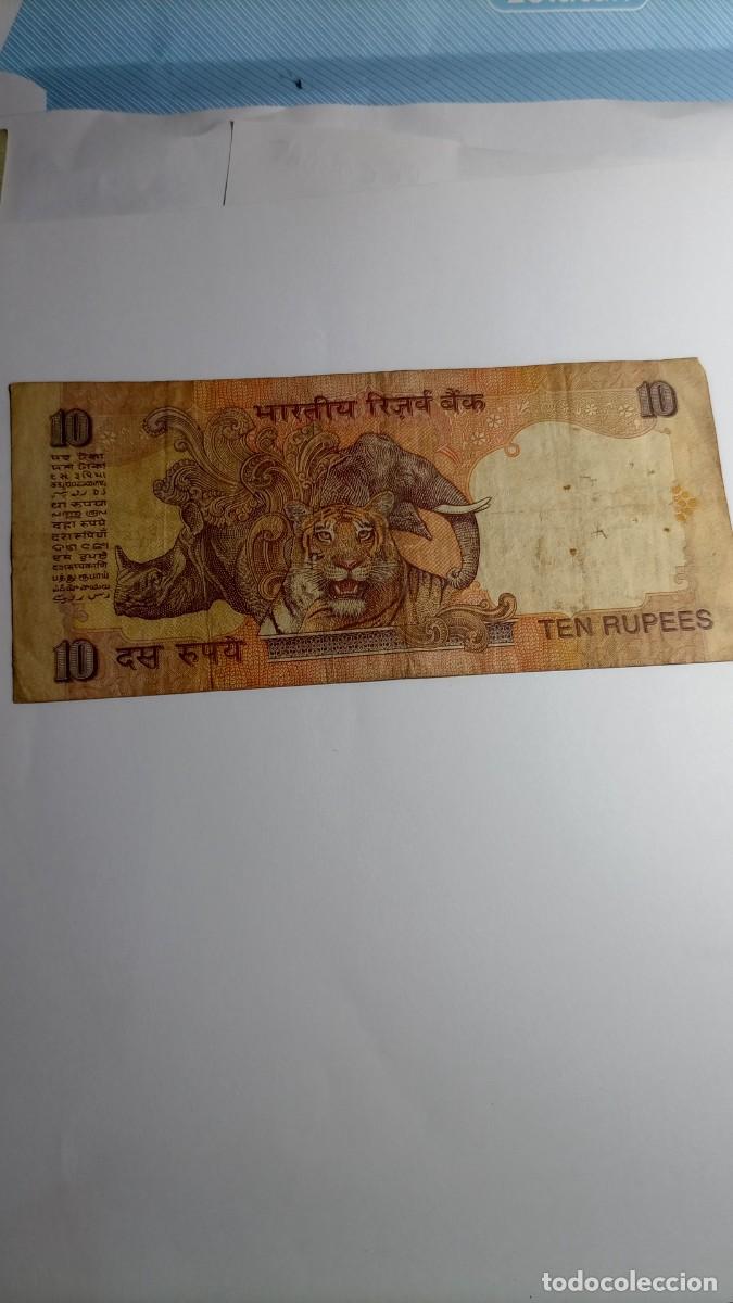 Billetes extranjeros: INDIA - 10 RUPIA - P89 - Foto 2