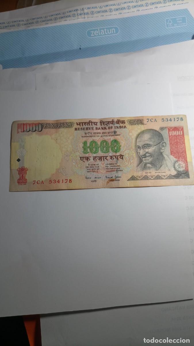 Billetes extranjeros: INDIA - 1000 RUPIA ND - Foto 1
