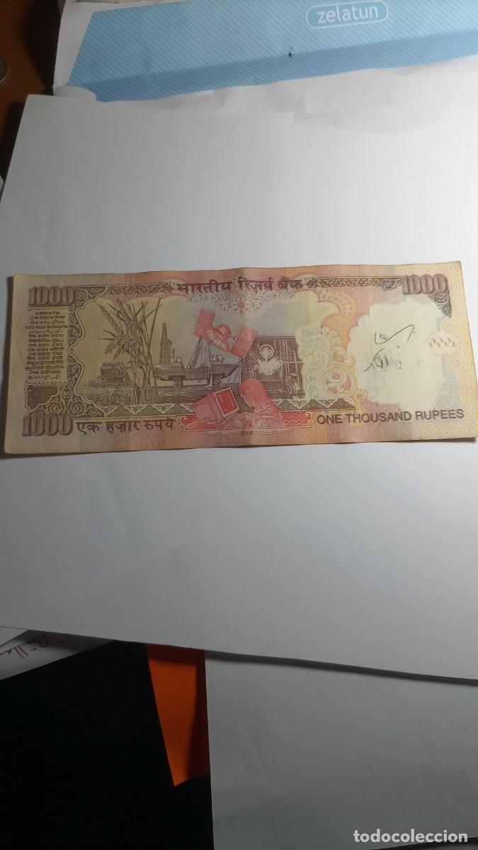 Billetes extranjeros: INDIA - 1000 RUPIA 2006 - Foto 2