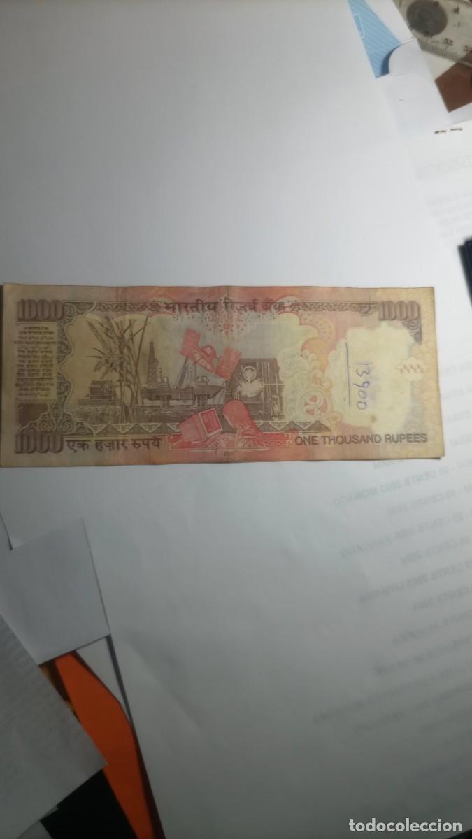 Billetes extranjeros: INDIA - 1000 RUPIA 2007 - P100 - Foto 2
