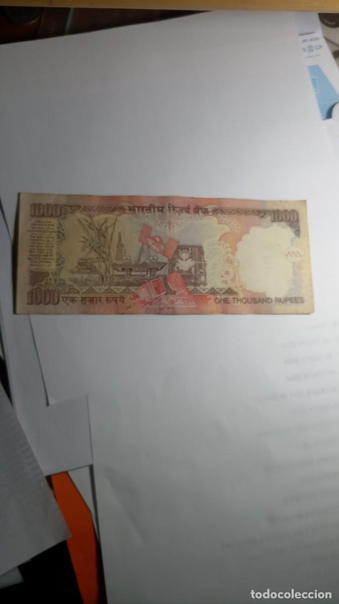 Billetes extranjeros: INDIA - 1000 RUPIA 2008 - P100 - Foto 2
