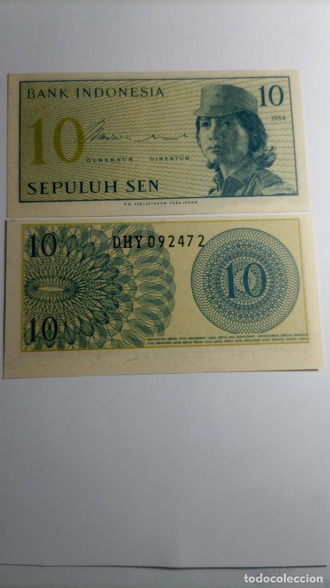Billetes extranjeros: INDONESIA - 10 SEN 1964 - P92 - Foto 1