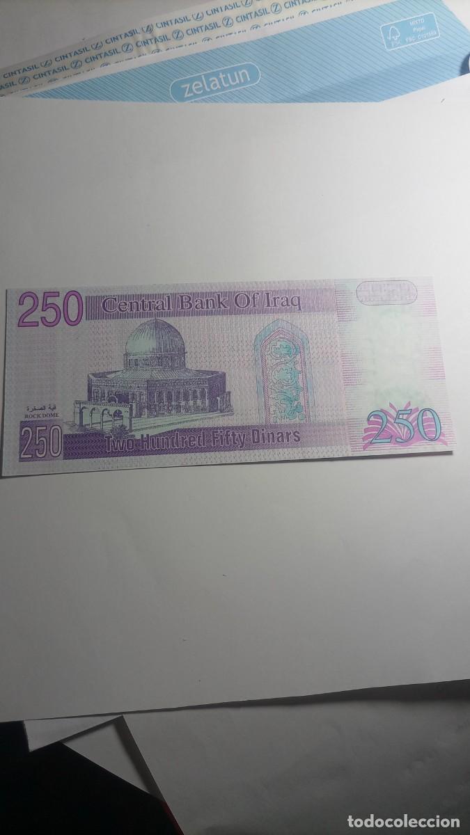 Billetes extranjeros: IRAK - 250 DINAR 2002 - P88 - Foto 2