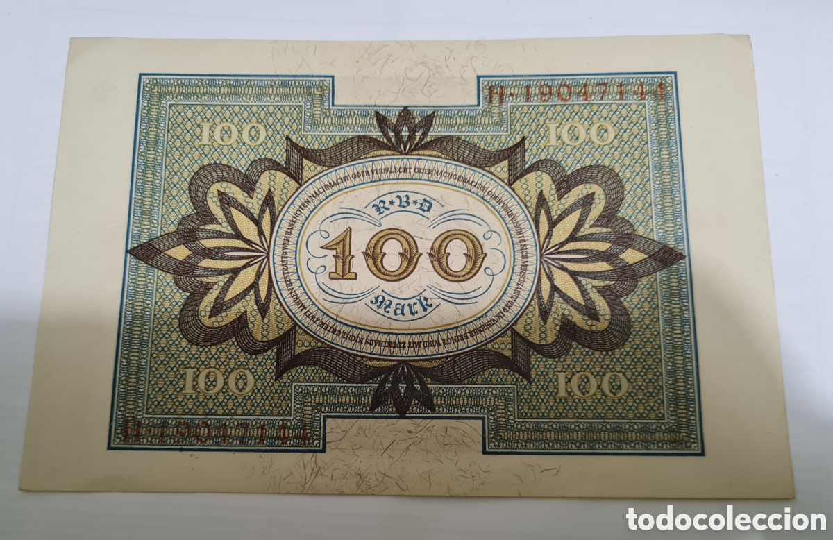 Billetes extranjeros: Billete Alemania,1.920, 100 Mark, UNC - Foto 2