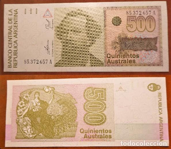 Billetes extranjeros: BILLETE DE ARGENTINA 500 AUSTRALES SC - Foto 1