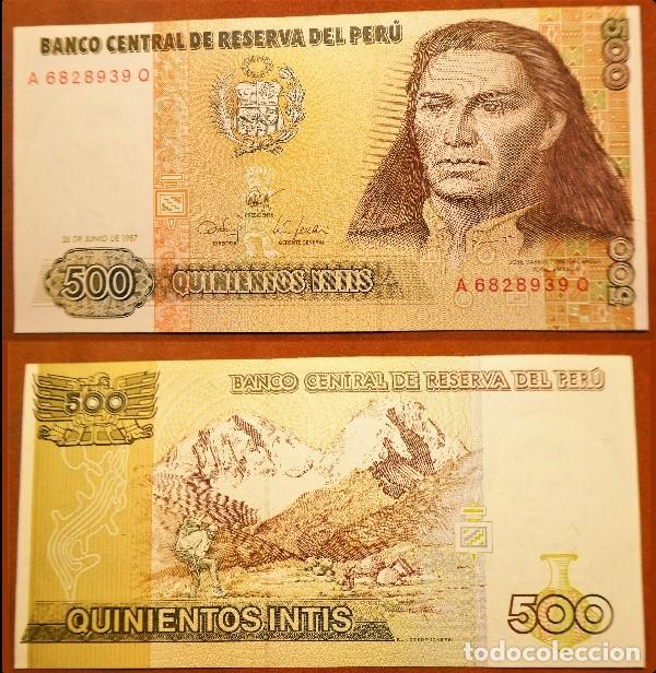 Billetes extranjeros: BILLETE DE PERU - 500 INTIS 1987 SC - Foto 1