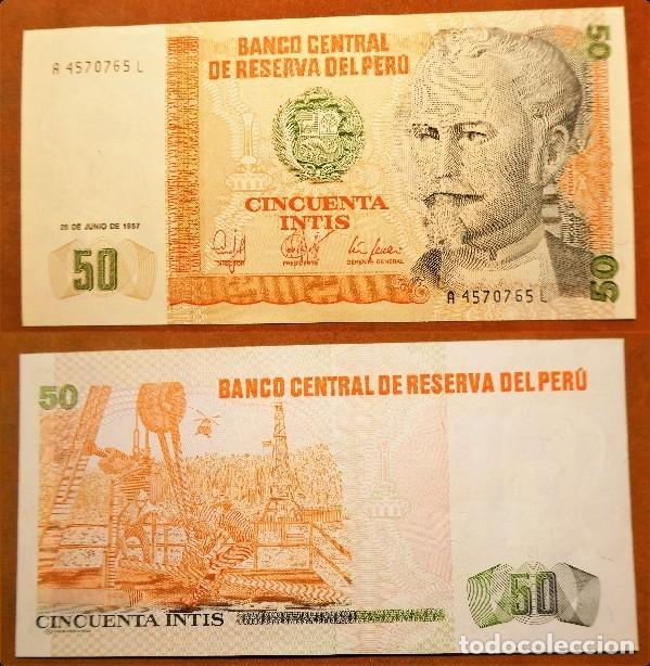 Billetes extranjeros: BILLETE DE PERU - 50 INTIS 1987 SC - Foto 1