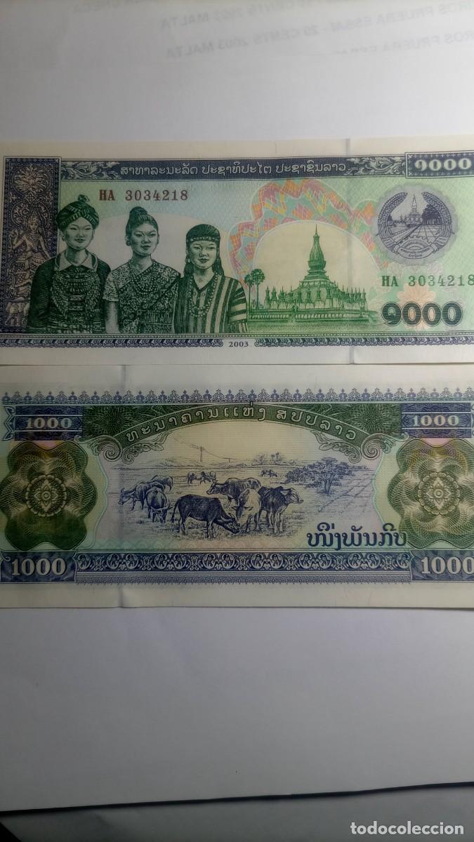 Billetes extranjeros: LAOS - 1000 KIP 2003 - P32 - Foto 1