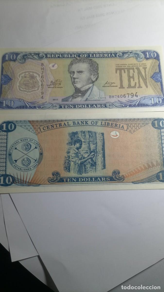 Billetes extranjeros: LIBERIA - 10 DOLLARS 2011 - P27 - Foto 1