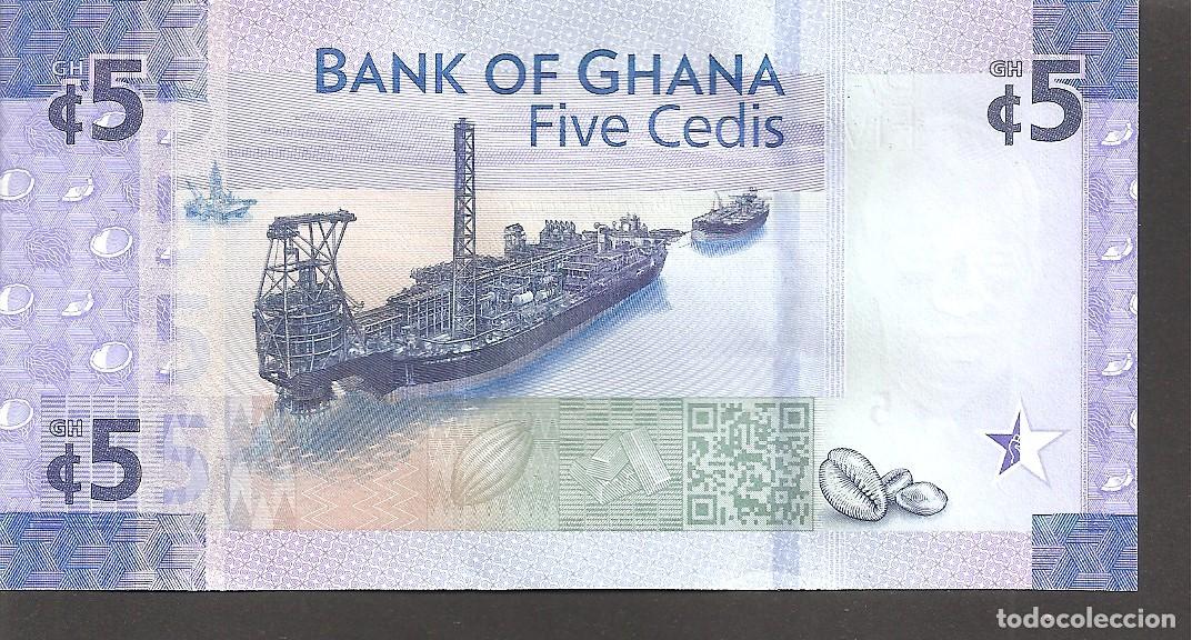 Billetes extranjeros: GHANA 5 CEDI 2017 SC - Foto 2