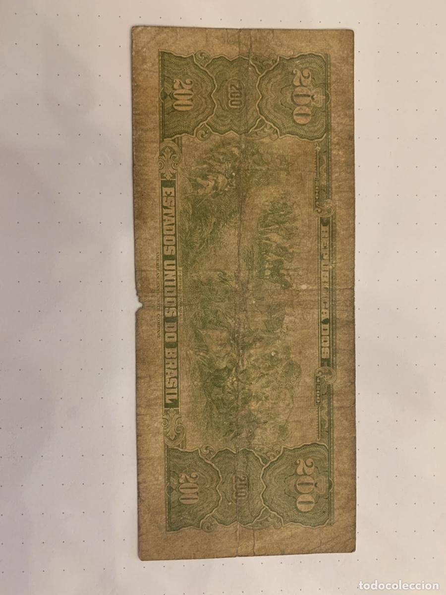 Billetes extranjeros: Brasil 200 Cruceiros - Foto 2