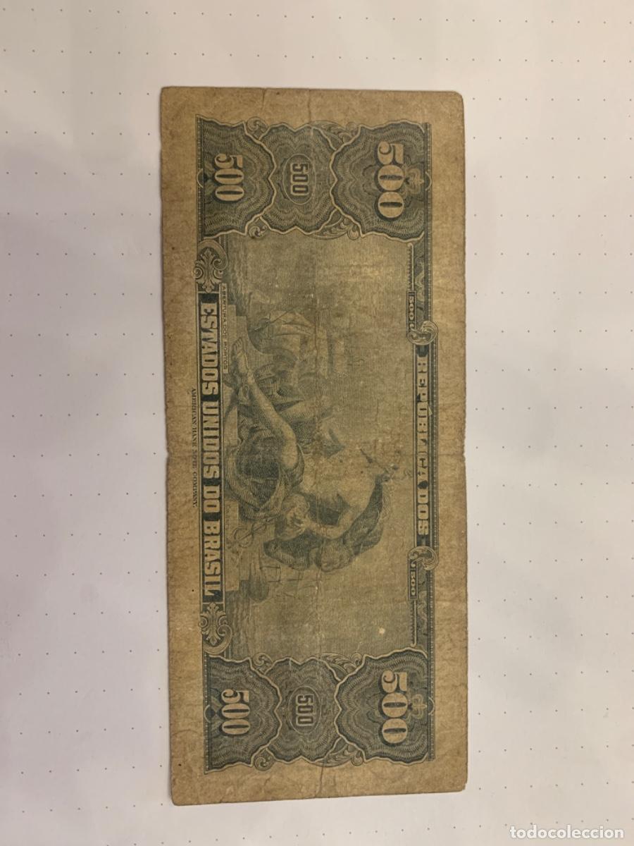 Billetes extranjeros: Brasil 500 Cruceiros - Foto 2