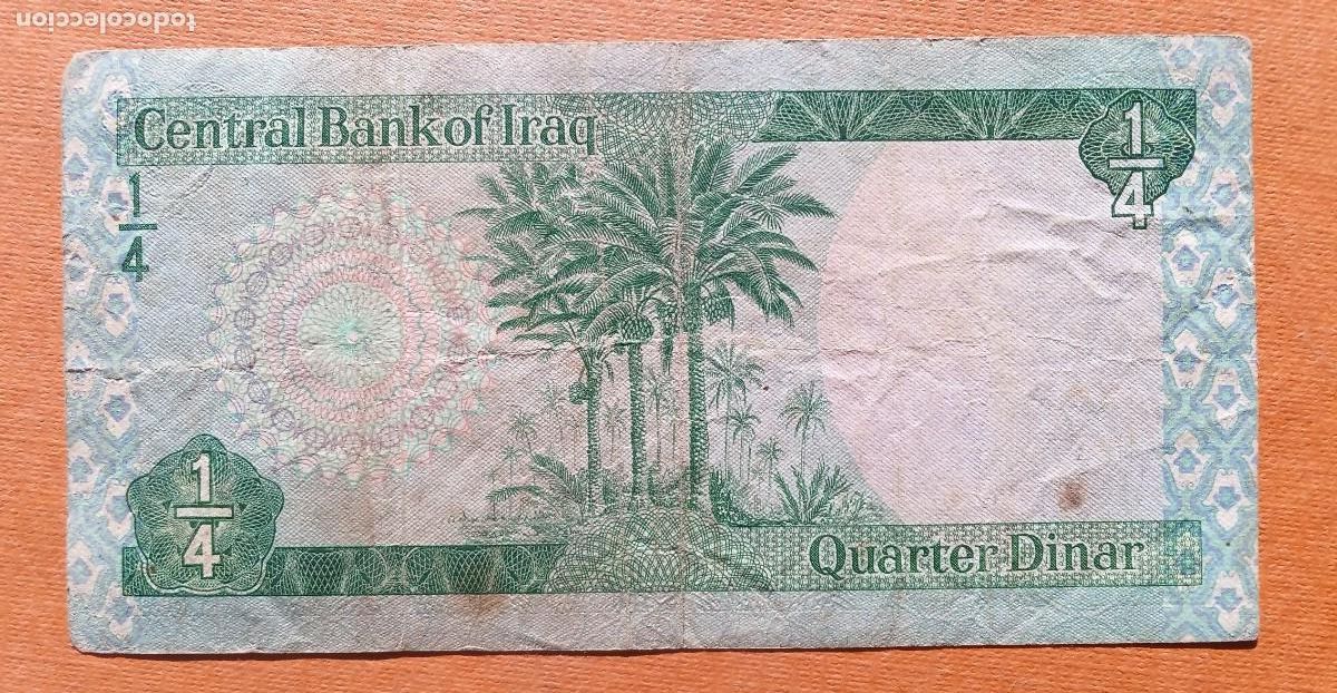 Billetes extranjeros: IRAQ - 1/4 0,25 dinar (1973) BC - Foto 2