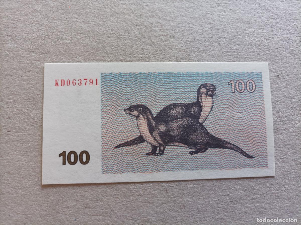 Billetes extranjeros: Billete de Lituania de 100 talonas, a&ntilde;o 1992, UNC - Foto 2