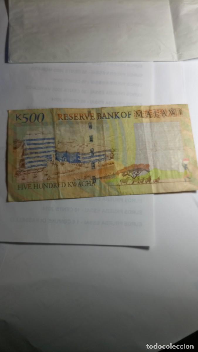 Billetes extranjeros: MALAWI - 500 Kwacha 2003 - P48 - Foto 2