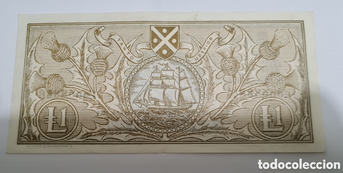 Billetes extranjeros: Billete Escocia,1.961, 1 Pound,UNC. - Foto 2