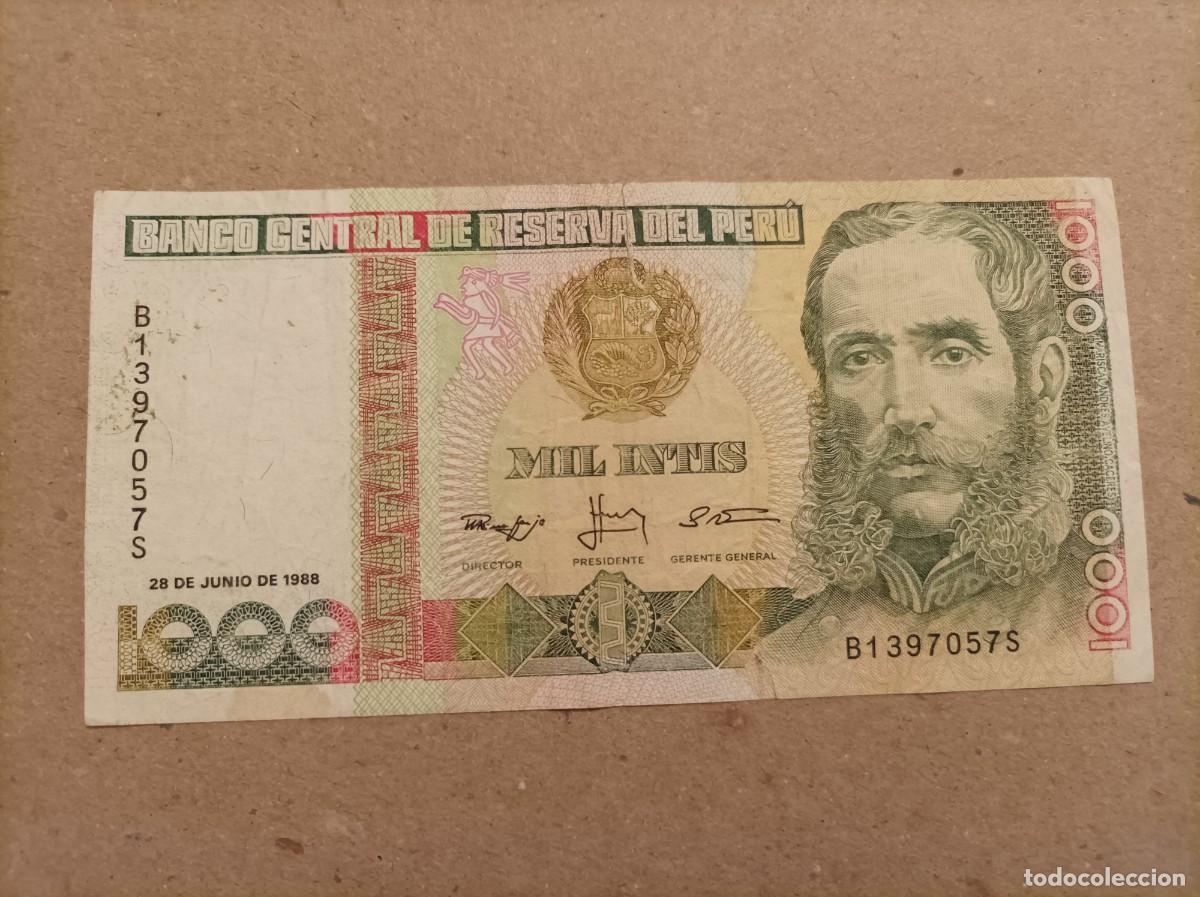 Billetes extranjeros: Billete de Per&uacute; de 1000 intis, a&ntilde;o 1988 - Foto 2