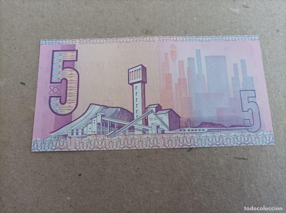 Billetes extranjeros: Billete de Sud&aacute;frica de 5 rand, UNC - Foto 2