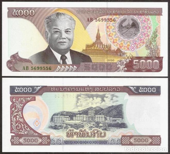 Billetes extranjeros: LAOS. 5000 Kip 2020(2022). S/C - Foto 1