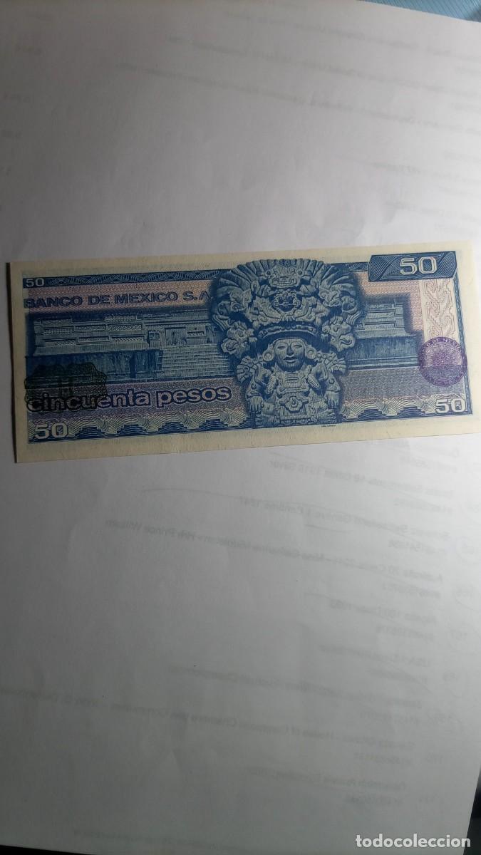 Billetes extranjeros: MEXICO - 50 PESOS 1981 - P73 - Foto 2
