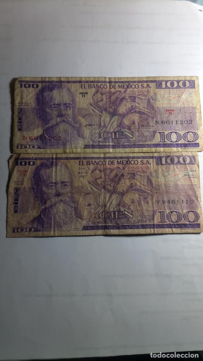 Billetes extranjeros: MEXICO - 100 PESOS 1974 + 1981 - P74 - Foto 1