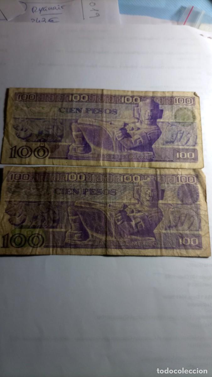 Billetes extranjeros: MEXICO - 100 PESOS 1974 + 1981 - P74 - Foto 2