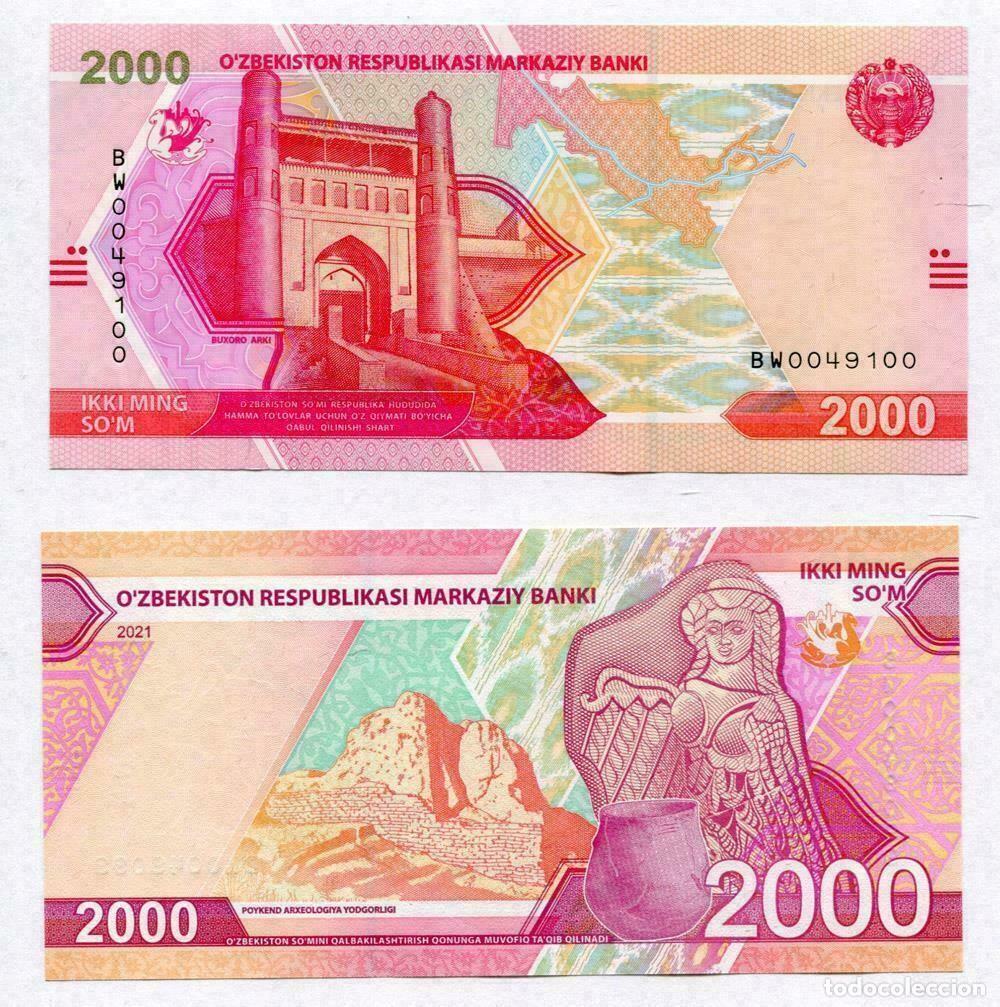 Billets internationaux: UZBEKISTAN 2000 SOM 2021 Pick New SIN CIRCULAR
