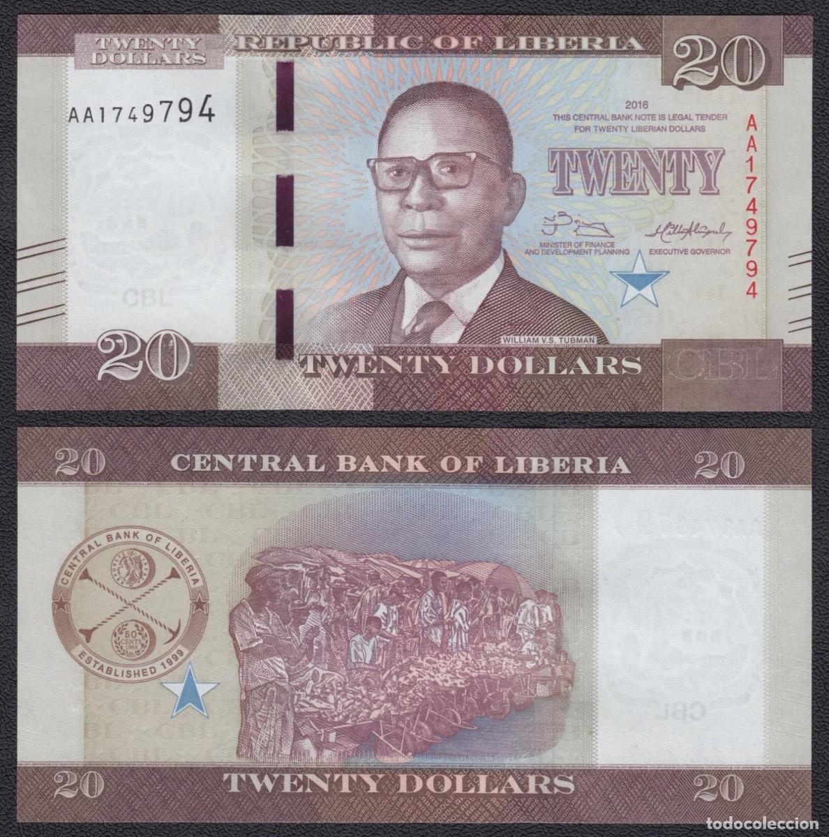 Billetes extranjeros: LIBERIA 20 DOLARES 2017 Pick 33b SIN CIRCULAR - Foto 1