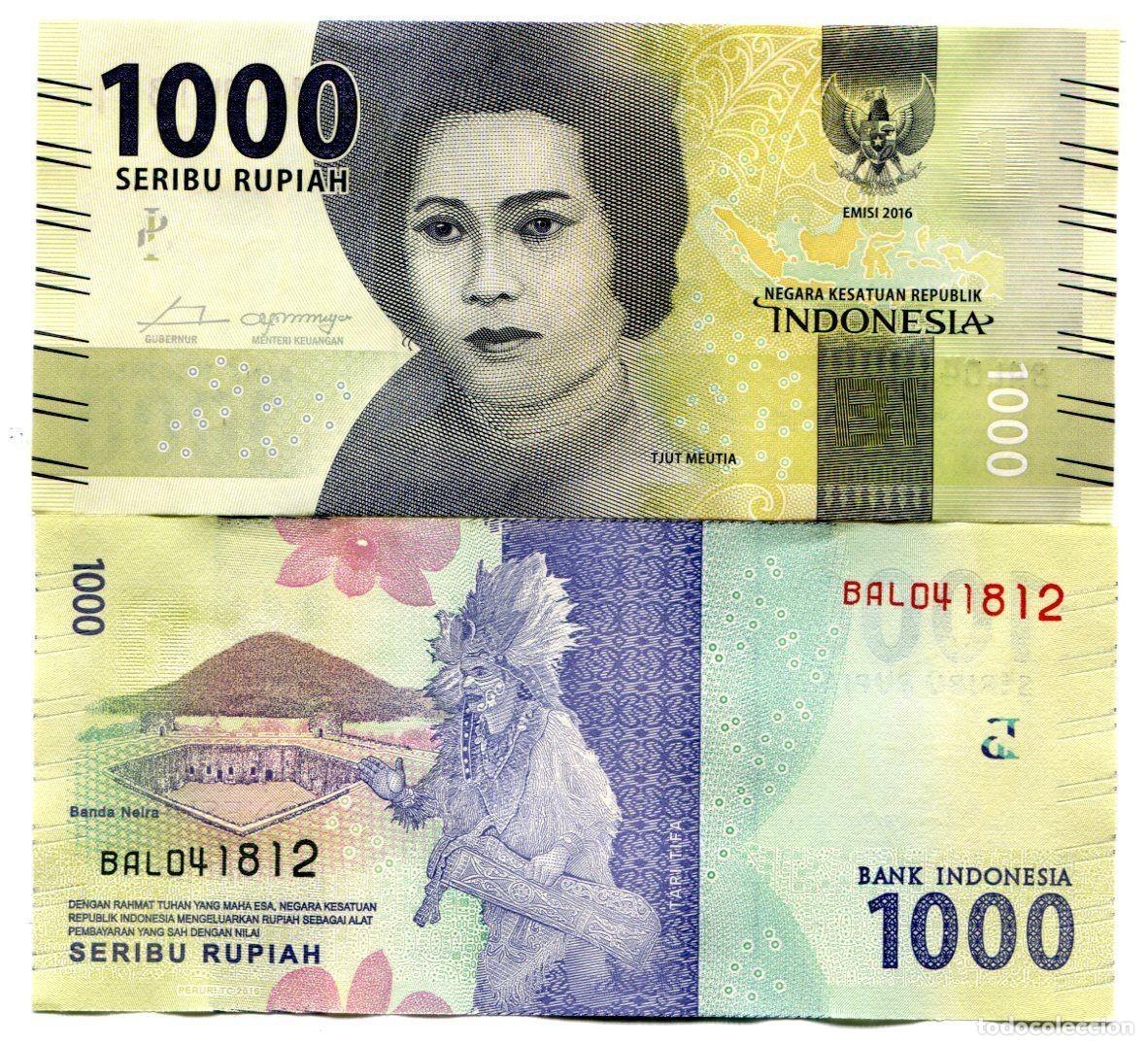 Billetes extranjeros: INDONESIA 1000 RUPIAS 2016 Pick 154 SIN CIRCULAR - Foto 1