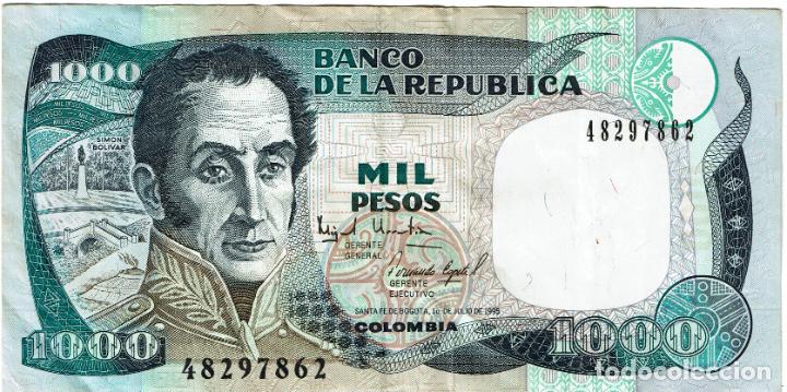 Billetes extranjeros: COLOMBIA 1000 PESOS 1995 - Foto 1